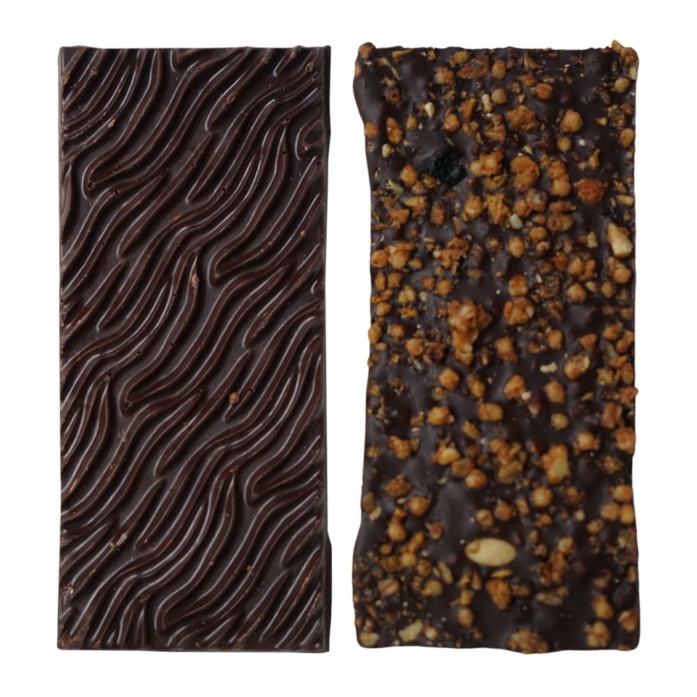 
                    
                      70% Dark Chocolate with calm: blueberry with ashwagandha superfood bar
                    
                  